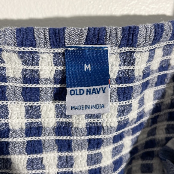 Fit & Flare Tie-Front Smocked Printed Mini Cami Top for Women - Picture 4 of 4